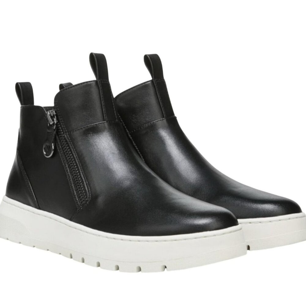Vionic Brinkley Leather Zip Ankle Boots Sneakers Womens 7.5